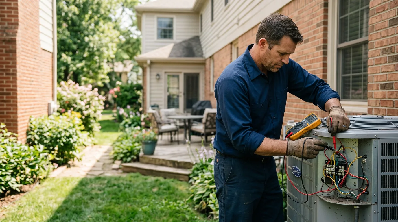 HVAC technician working near Pisek, ND